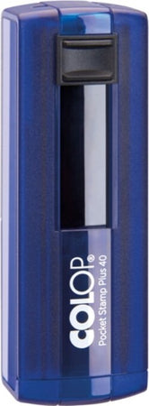 Timbro Pocket Stamp Plus 40 - autoinchiostrante - 23 x 59 mm - 6 righe - blu indingo - Colop Cancelleria e prodotti per ufficio/Archivio ufficio e accessori per scrivania/Etichette divisori per schedario e timbri/Timbri e materiali per timbri/Timbri Eurocartuccia - Pavullo, Commerciovirtuoso.it