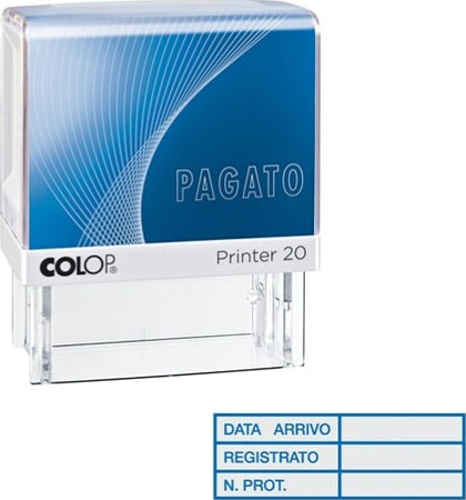 Timbro Printer 20-L G7 - DATA ARRIVO... - autoinchiostrante - 14x38 mm - Colop Cancelleria e prodotti per ufficio/Archivio ufficio e accessori per scrivania/Etichette divisori per schedario e timbri/Timbri e materiali per timbri/Timbri Eurocartuccia - Pavullo, Commerciovirtuoso.it