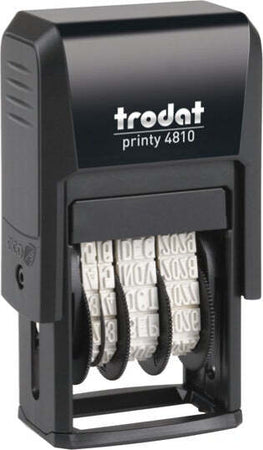Timbro Printy Dater Eco 4810 Datario - 3 8 mm - autoinchiostrante - Trodat Cancelleria e prodotti per ufficio/Archivio ufficio e accessori per scrivania/Etichette divisori per schedario e timbri/Timbri e materiali per timbri/Timbri Eurocartuccia - Pavullo, Commerciovirtuoso.it