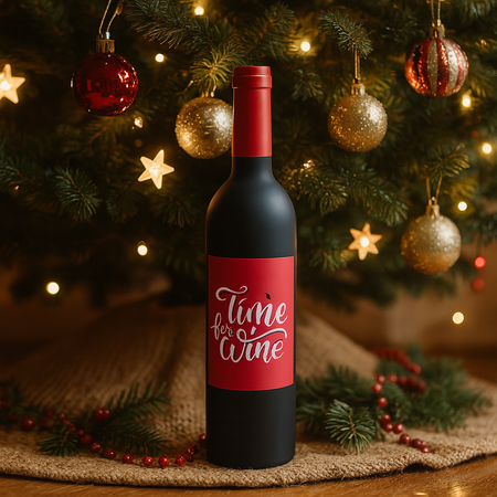 Set sommelier con accessori in cofanetto bottiglia in plastica per decorazioni natalizie