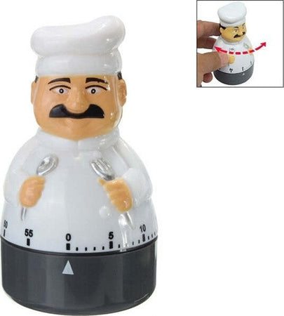 Timer-Analogico-Cuoco-Chef-55-Minuti-Orologio-Da-Cucina-Retro'-Allarme-Sonoro