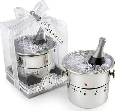 TIMER FORMA DI SECCHIELLO CON BOTTIGLIA BOMBONIERE LAUREA NOZZE SPOSI BATTESIMO  Trade Shop italia - Napoli, Commerciovirtuoso.it