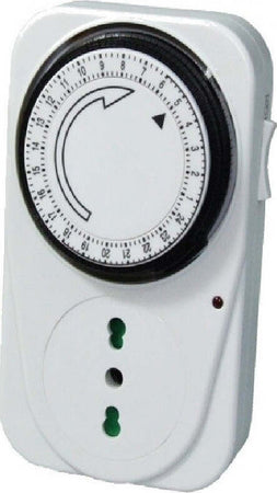 TIMER PROGRAMMATORE MECCANICO ANALOGICO GIORNALIERO CON PRESA BIPASSO 16A 24 ORE Fai da te/Materiale elettrico/Timer Trade Shop italia - Napoli, Commerciovirtuoso.it