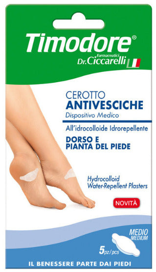 Timodore cerotto medio antivesciche per dorso e pianta del piede 5 pezzi