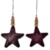 Stella in velluto decorazione natalizia pendaglio per albero di natale h 18 cm