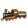Locomotiva con vagone e 36 led trenino natalizio in latta Rosso 69 cm decorazione natalizia
