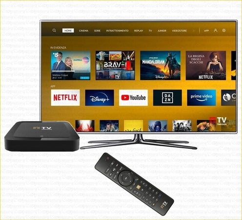 Smart Box TV Android TIMVISION 4K 3/16GB DVB-T2 H.265 HEVC 10bit Digitale Terrestre Wifi 6