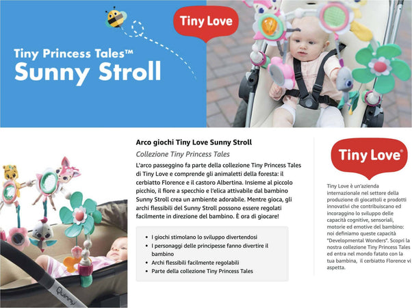 Tiny Love Tiny Princess Tales Sunny Stroll Arco Giochi Per Passeggino, Culla E Ovetto, Con Aggancio Universale, Multicolore Giochi e giocattoli/Giocattoli prima infanzia/Primi giochi/Giochi da passeggino La Casa Del Bebè - Napoli, Commerciovirtuoso.it