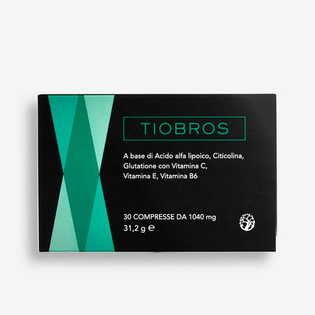 Tiobros Integratore Antiossidante 30 Compresse Supporto per Sistema Nervoso, Detox Epatico e Cellule Danneggiate