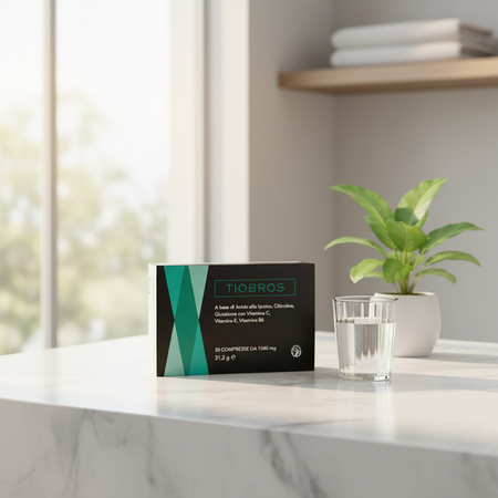 Integratore Antiossidante Sistema Nervoso, Detox Epatico e Cellule Danneggiate Tiobros 30 Compresse