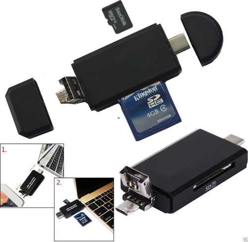 TIPO-C ADATTATORE OTG MICRO USB USB 2.0 SD Micro SD CARD READER PC SMARTPHONE Elettronica/Informatica/Accessori/Cavi e accessori/Cavi/Cavi USB Trade Shop italia - Napoli, Commerciovirtuoso.it