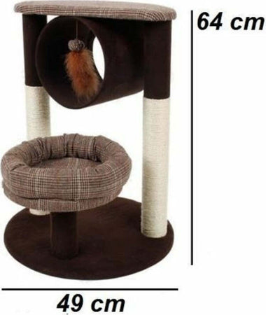 Tiragraffi A 2 Alberi Per Gatti Robusto 2 Basi Per Il Riposo Tunnel Gioco Gatto Prodotti per animali > Prodotti per Gatti > Tiragraffi Trade Shop italia - Napoli, Commerciovirtuoso.it