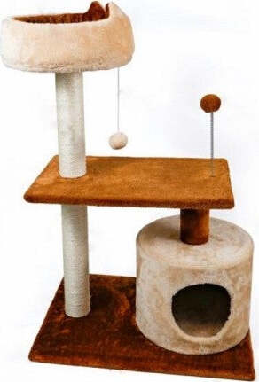 Tiragraffi-Ad-H-Per-Gatti-56-X-41-X-H.87cm-Resistente-Stabile-Tessuto-In-Peluche