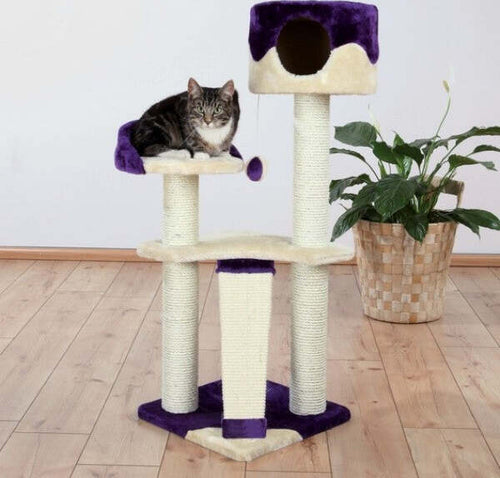 Tiragraffi-Gatti-Carla-Elegante-Tre-Diverse-Piattaforme-Cuccia-Foderato-Peluche