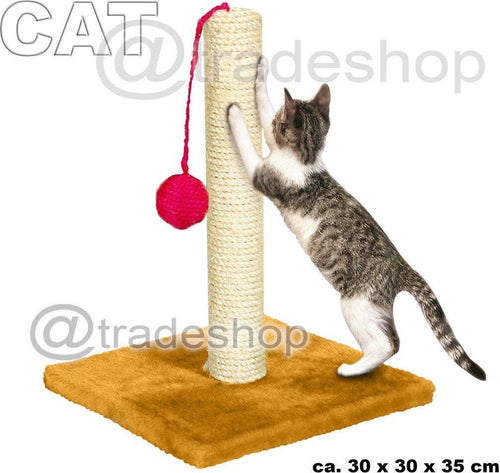 TIRAGRAFFI IN SISAL PER UNGHIE GATTI E PALLINA DA GIOCO 30 X 30 X 35 CM Prodotti per animali domestici/Gatti/Lettini accessori per il letto e mobili/Colonne tiragraffi Trade Shop italia - Napoli, Commerciovirtuoso.it
