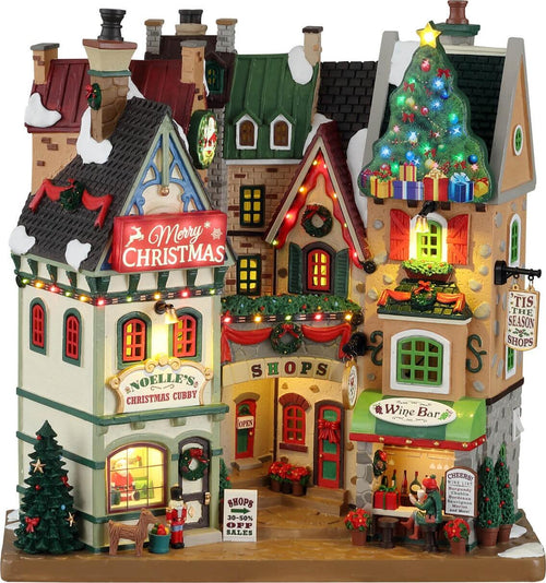 Tis I negozi della Stagione, edificio illuminato per villaggio di Natale in Poliresina Casa e cucina/Decorazioni per interni/Addobbi e decorazioni per ricorrenze/Decorazioni natalizie/Oggettistica MagiediNatale.it - Altamura, Commerciovirtuoso.it