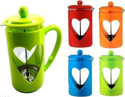TISANIERA TEIERA PRESSAFILTRO DA 350 ML A FORMA DI CUORE VARI COLORI RESISTENTE Casa e cucina/Stoviglie/Piatti ciotole e vassoi/Teiere e caraffe per caffè/Teiere Trade Shop italia - Napoli, Commerciovirtuoso.it