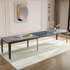 Tavolo Capella con gambe in ferro, piano in ceramica e allunghe in MDF 160/400 x 90 x h 75 cm