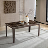 Tavolo Capella con gambe in ferro, piano in ceramica e allunghe in MDF 160/400 x 90 x h 75 cm
