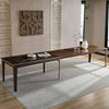 Tavolo Capella con gambe in ferro, piano in ceramica e allunghe in MDF 160/400 x 90 x h 75 cm