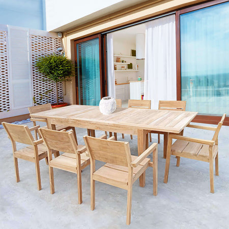 TOBI---tavolo-in-teak-allungabile-150/210-x-90-Marrone-Milani-Home