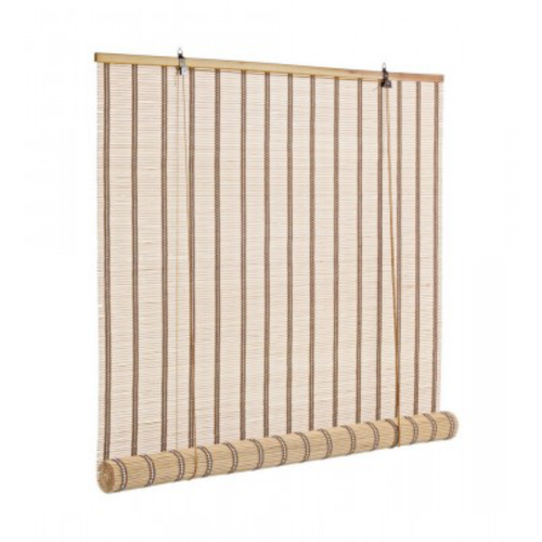 Tenda Tolosa marrone in bamboo, barre in legno e filo di poliestere copertura 75%
