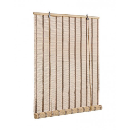 Tenda Tolosa marrone in bamboo, barre in legno e filo di poliestere copertura 75%