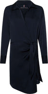 Tommy-Hilfiger-Abiti-CREPE-KNOTTED-SHORT-SHIRT-DRESS-da-donna