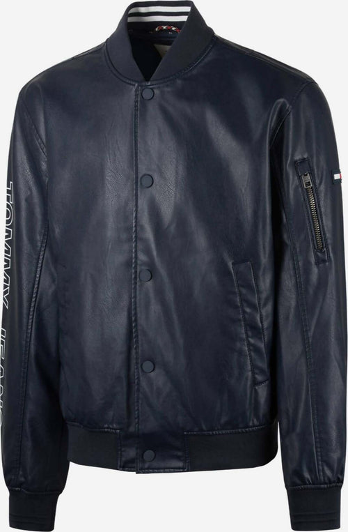 Tommy Hilfiger Bomber Eco Pelle Uomo Blu Scuro Giacca in Pelle Sportiva Con Tasche e Bottoni Giubbino Moto Hilfiger DM0DM04558-002 gibbotto Tommy Hilfiger DM0DM04558-002 Euforia - Bronte, Commerciovirtuoso.it