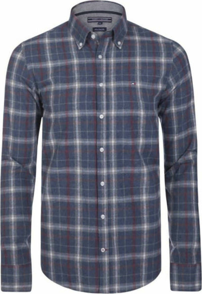 Tommy Hilfiger Camicia Uomo New York Fit Quadri Grigio Rosso Blu Button-Down Logo Moda/Uomo/Abbigliamento/T-shirt polo e camicie/Camicie casual Euforia - Bronte, Commerciovirtuoso.it