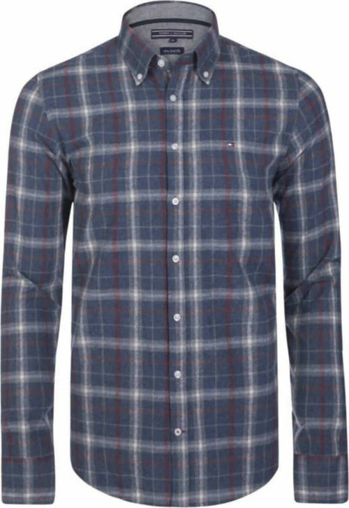 Tommy Hilfiger Camicia Uomo New York Fit Quadri Grigio Rosso Blu Button-Down Logo Moda/Uomo/Abbigliamento/T-shirt polo e camicie/Camicie casual Euforia - Bronte, Commerciovirtuoso.it