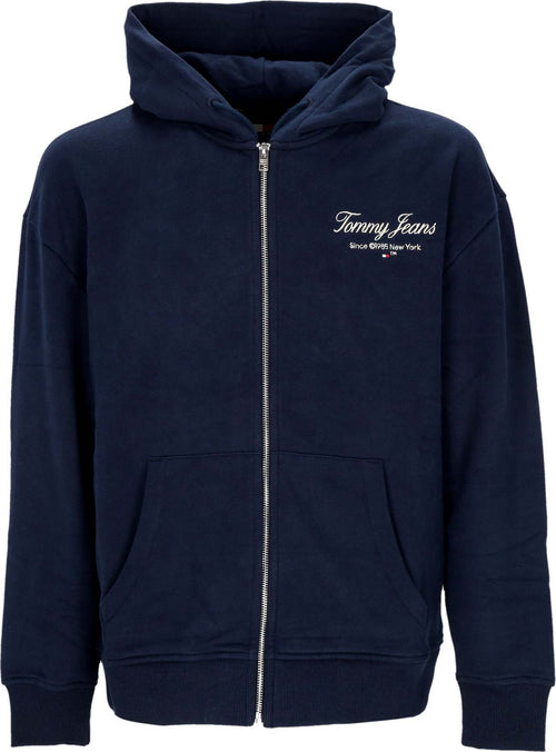 Tommy-Hilfiger-Felpa-Leggera-Cappuccio-Zip-Uomo-Relaxed-Luxe-Zip-Hoodie-Dark-Night-Navy-da-uomo