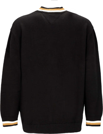 Tommy-Hilfiger-Felpa-Leggera-Girocollo-Uomo-Boxy-Varsity-Crewneck-Ext-Black-da-uomo