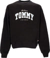 Tommy-Hilfiger-Felpa-Leggera-Girocollo-Uomo-Boxy-Varsity-Crewneck-Ext-Black-da-uomo
