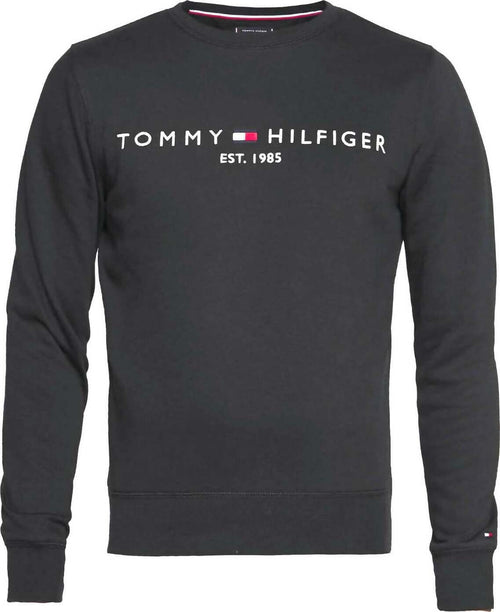 Tommy Hilfiger Felpa Uomo Tinta Unita Girocollo Felpa in Misto Cotone Con Logo Moda/Uomo/Abbigliamento/Felpe/Felpe senza cappuccio Euforia - Bronte, Commerciovirtuoso.it
