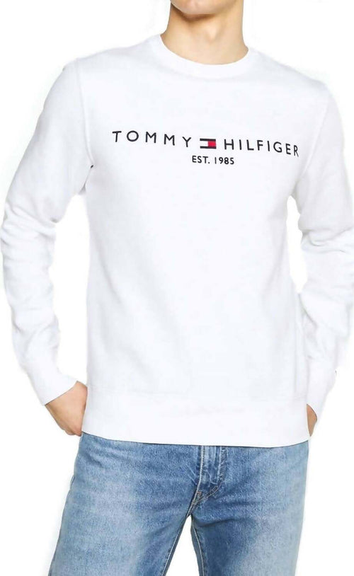 Tommy Hilfiger Felpa Uomo Tinta Unita Girocollo Felpa in Misto Cotone Con Logo Moda/Uomo/Abbigliamento/Felpe/Felpe senza cappuccio Euforia - Bronte, Commerciovirtuoso.it