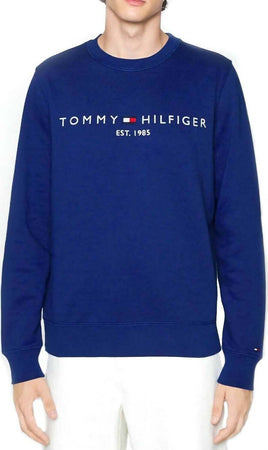 Tommy Hilfiger Felpa Uomo Tinta Unita Girocollo Felpa in Misto Cotone Con Logo Moda/Uomo/Abbigliamento/Felpe/Felpe senza cappuccio Euforia - Bronte, Commerciovirtuoso.it