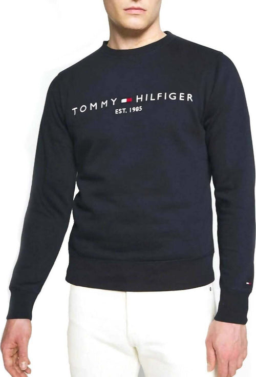 Tommy Hilfiger Felpa Uomo Tinta Unita Girocollo Felpa in Misto Cotone Con Logo Moda/Uomo/Abbigliamento/Felpe/Felpe senza cappuccio Euforia - Bronte, Commerciovirtuoso.it