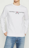 Tommy Hilfiger Felpa Uomo Tinta Unita Girocollo Felpa in Misto Cotone Con Logo Moda/Uomo/Abbigliamento/Felpe/Felpe senza cappuccio Euforia - Bronte, Commerciovirtuoso.it