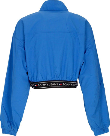 Tommy-Hilfiger-Giacca-a-Vento-Corta-Donna-W-Crop-Taping-Windbreaker-Meridian-Blue-da-donna