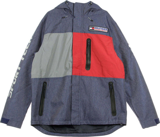 Tommy-Hilfiger-Giaccone-Uomo-Sport-Tech-Jacket-Mid-Blue-Denim-da-uomo