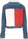 Tommy-Hilfiger-Giubbotto-Jeans-Donna-W-Izzie-Slim-Teddy-Flag-Jacket-Denim-Medium-da-donna