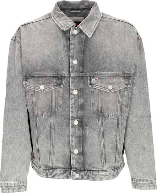 Tommy-Hilfiger-Giubbotto-Jeans-Uomo-Aiden-Oversized-Trucker-Jacket-Denim-Black-da-uomo