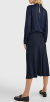 Tommy-Hilfiger-Gonne-VIS-CREPE-SOLID-MIDI-SKIRT-da-donna