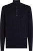 Tommy-Hilfiger-MAGLIONE-CLASSIC-COTTON-CABLE-BTTN-MOCK-da-uomo