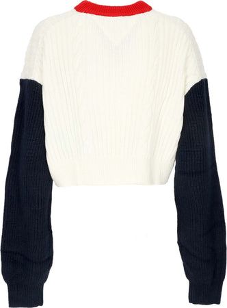 Tommy-Hilfiger-Maglione-Donna-Archive-Sweater-White-da-donna