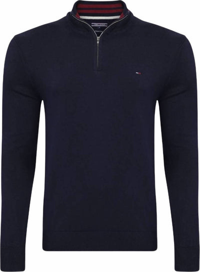 Tommy Hilfiger Maglione Uomo Pullover Collo Alto Con Zip 100% Cotone Logo Ricamato Fondo E Polsini a Coste Regular Fit Moda/Uomo/Abbigliamento/Maglioni e cardigan/Maglioni Euforia - Bronte, Commerciovirtuoso.it