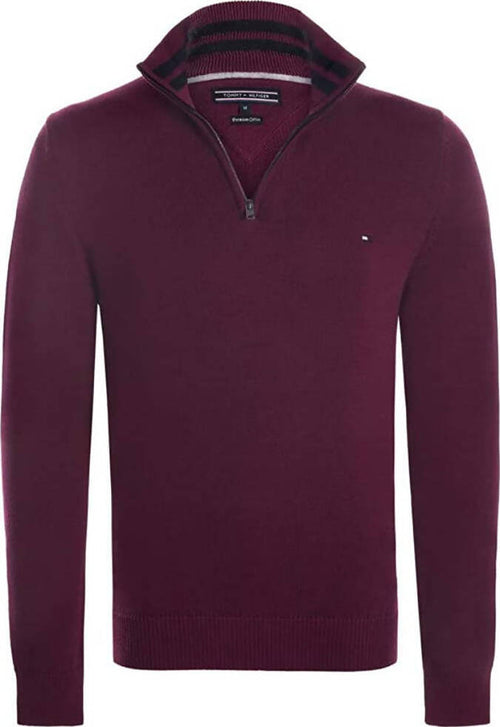 Tommy Hilfiger Maglione Uomo Pullover Collo Alto Con Zip 100% Cotone Logo Ricamato Fondo E Polsini a Coste Regular Fit Moda/Uomo/Abbigliamento/Maglioni e cardigan/Maglioni Euforia - Bronte, Commerciovirtuoso.it