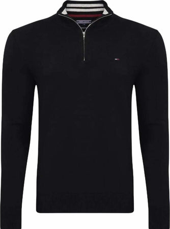 Tommy Hilfiger Maglione Uomo Pullover Collo Alto Con Zip 100% Cotone Logo Ricamato Fondo E Polsini a Coste Regular Fit Moda/Uomo/Abbigliamento/Maglioni e cardigan/Maglioni Euforia - Bronte, Commerciovirtuoso.it