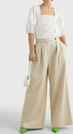 Tommy-Hilfiger-Pantaloni-WIDE-LEG-CO-BLEND-PANT-da-donna